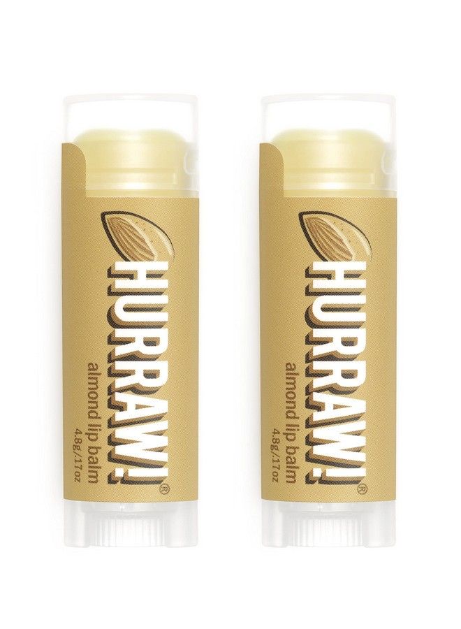 Hurraw! Almond Lip Balm 2 Pack: Organic Certified Vegan Cruelty and Gluten Free NonGMO 100% Natural Ingredients Bee Shea Soy and Palm Free Made in USA - Image 2