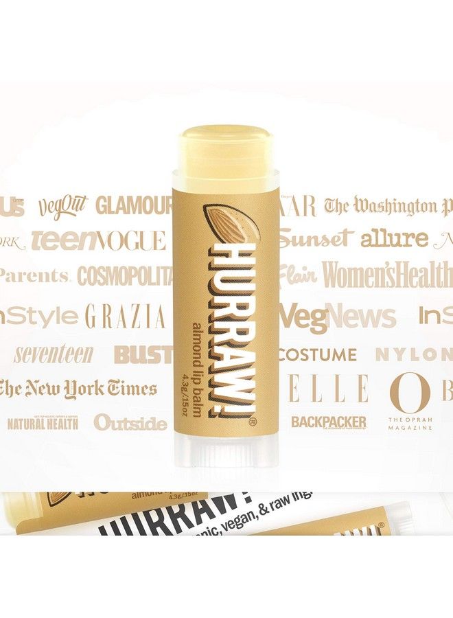 Hurraw! Almond Lip Balm 2 Pack: Organic Certified Vegan Cruelty and Gluten Free NonGMO 100% Natural Ingredients Bee Shea Soy and Palm Free Made in USA - Image 5
