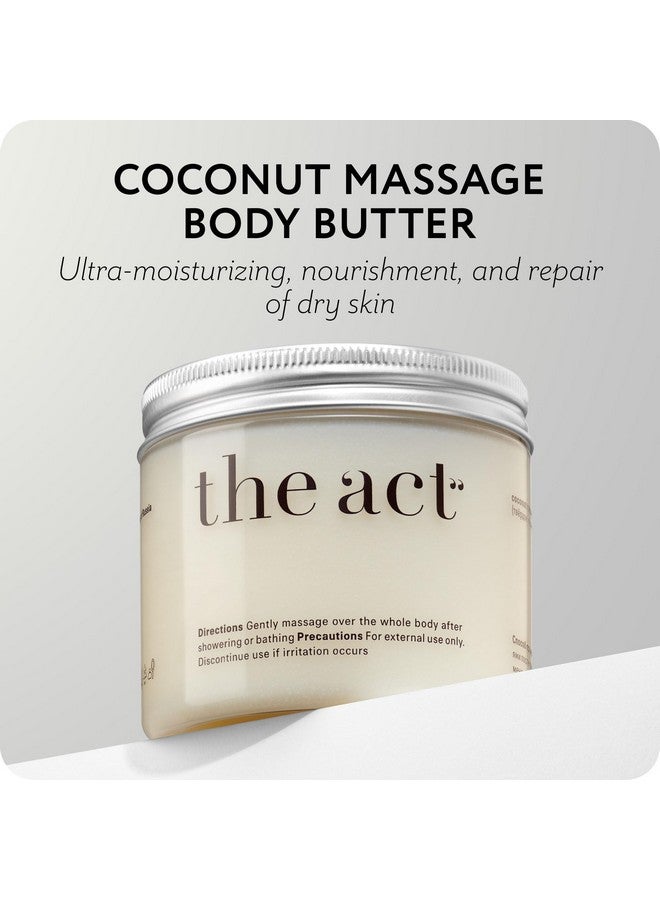 The Act Coconut Massage Body Butter - Organic, Vegan, Moisturizing with Shea Oil, Sweet Almond Oil & Vitamin E - Ideal for All Skin Types, Day/Night Use, for Men Women, 6 OZ - Image 2