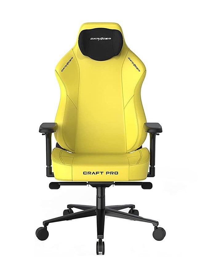 DXRacer - DXRacer Craft Pro Classic Gaming Chair, Extra Wide And Thick Seat Cushion, Adjustable Armrests, Anti-Pinch Hand Protective Cover, Memory Foam Headrest - Yellow - Image 1