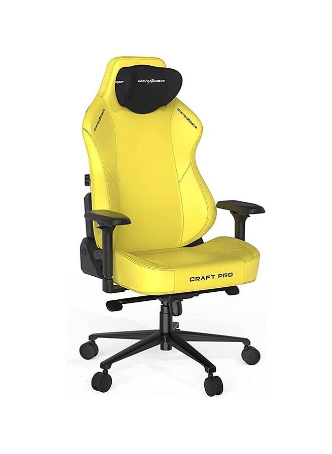 DXRacer - DXRacer Craft Pro Classic Gaming Chair, Extra Wide And Thick Seat Cushion, Adjustable Armrests, Anti-Pinch Hand Protective Cover, Memory Foam Headrest - Yellow - Image 1