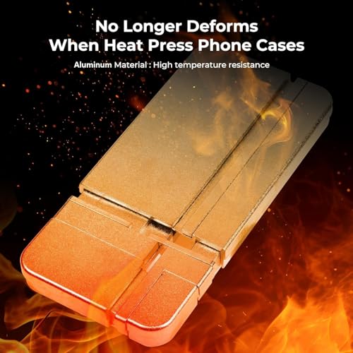HTVRONT ﻿HTVRONT Adjustable Phone Case Fixture- Universal Aluminium Fixture Mold Compatible with Multiple iPhone Models- Durable for Heat Pressing, Preventing Deformation and Uneven Heating - Image 4