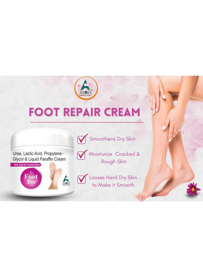 ALLOES PHARMACEUTICALS ALLOES Footos Cracked Heel for Rough Spots And Dry Feet | With 10% Urea and Lactic acid | Softening,Foot Repair cream Moisturises and soothes feet| 50 Gram  - Image 2