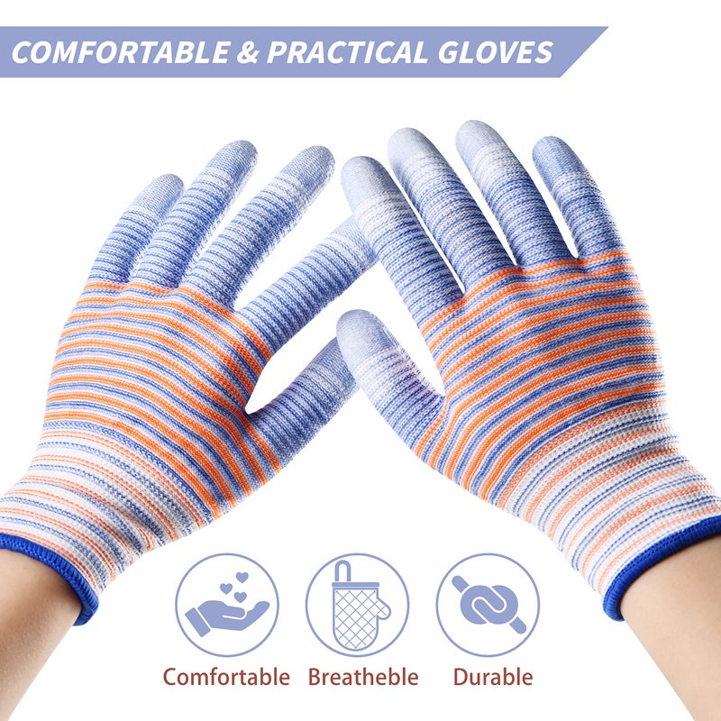 TOBEHIGHER Gardening Gloves for Women - Breathable Rubber Garden Gloves, Outdoor Protective Working Gloves (12 Pairs) - Image 5