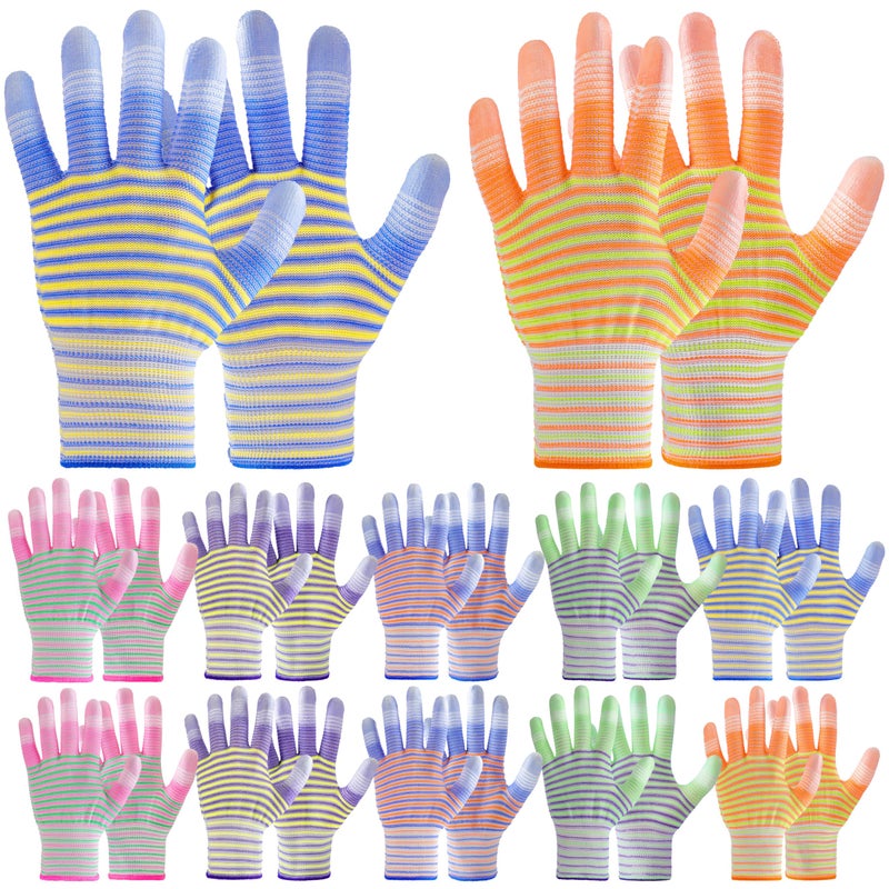 TOBEHIGHER Gardening Gloves for Women - Breathable Rubber Garden Gloves, Outdoor Protective Working Gloves (12 Pairs) - Image 1