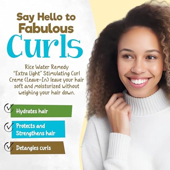 Curly Chic Rice Water Remedy Stimulating Condish - Ayurvedic Herbs, Fermented Rice Water, Lightweight Leave-In Conditioner for Healthy Hair Growth and Hydration - Sulfate, Paraben-Free - 8 fl oz - Image 2