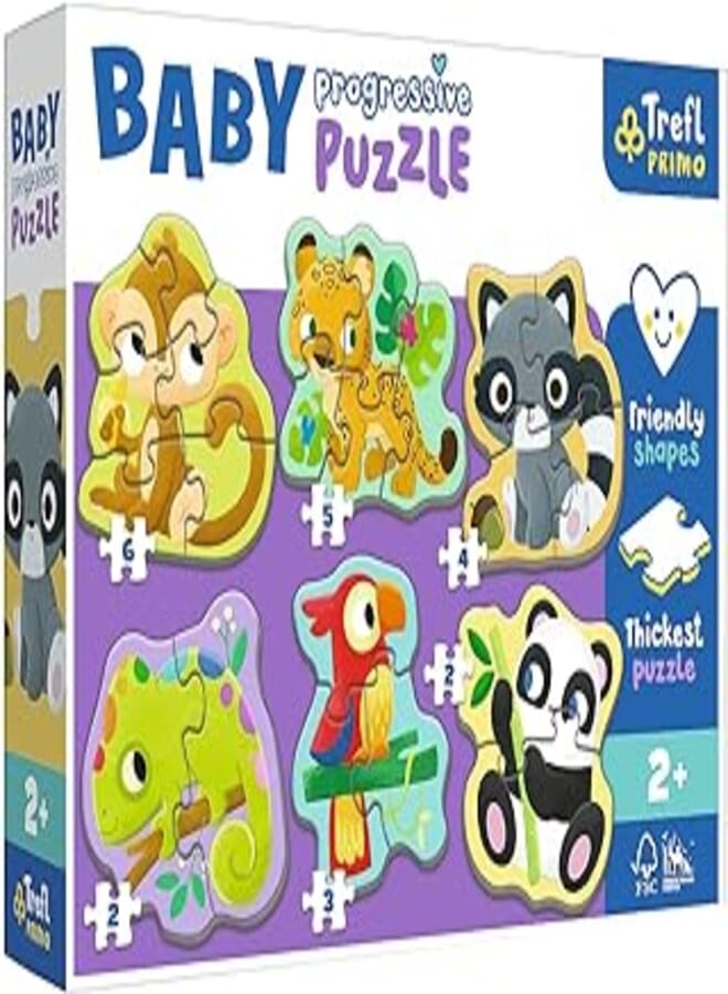Trefl Puzzles - "Baby Progressive" - Excotic animals/Trefl FSC Mix 70% 44005