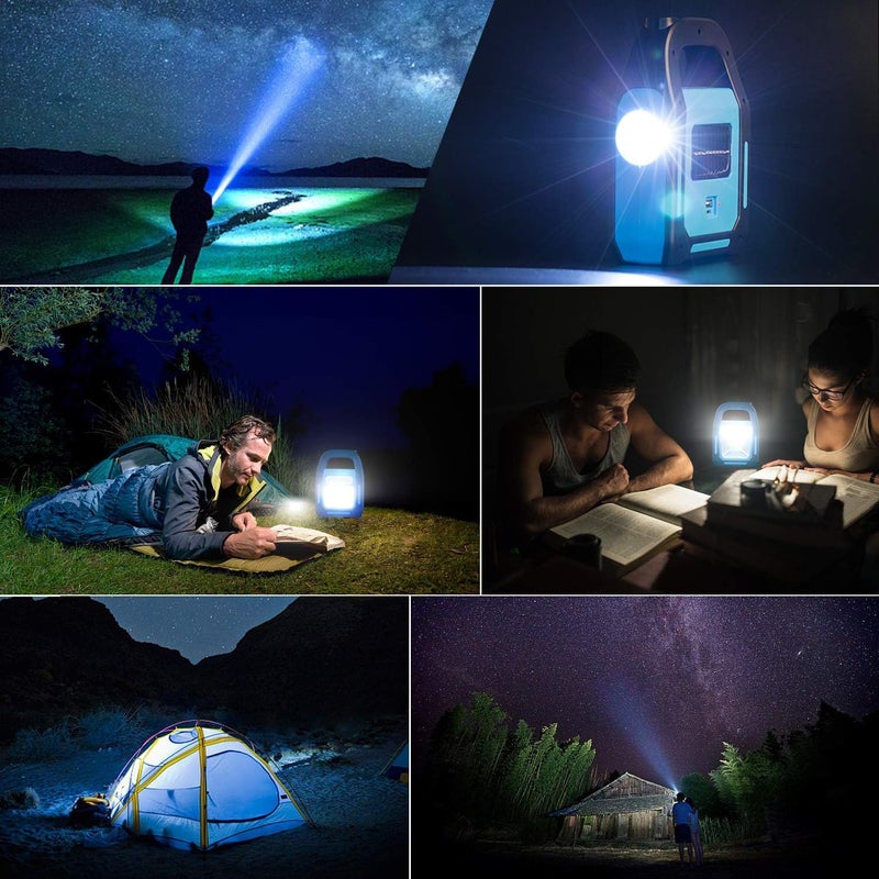 MAKY STORE Emergency Flashlight for Camping and Trips, Solar Powered and Electricity, USB Green by MAKY STORE Powered by External Batteries (Not Include Battery) - Image 5