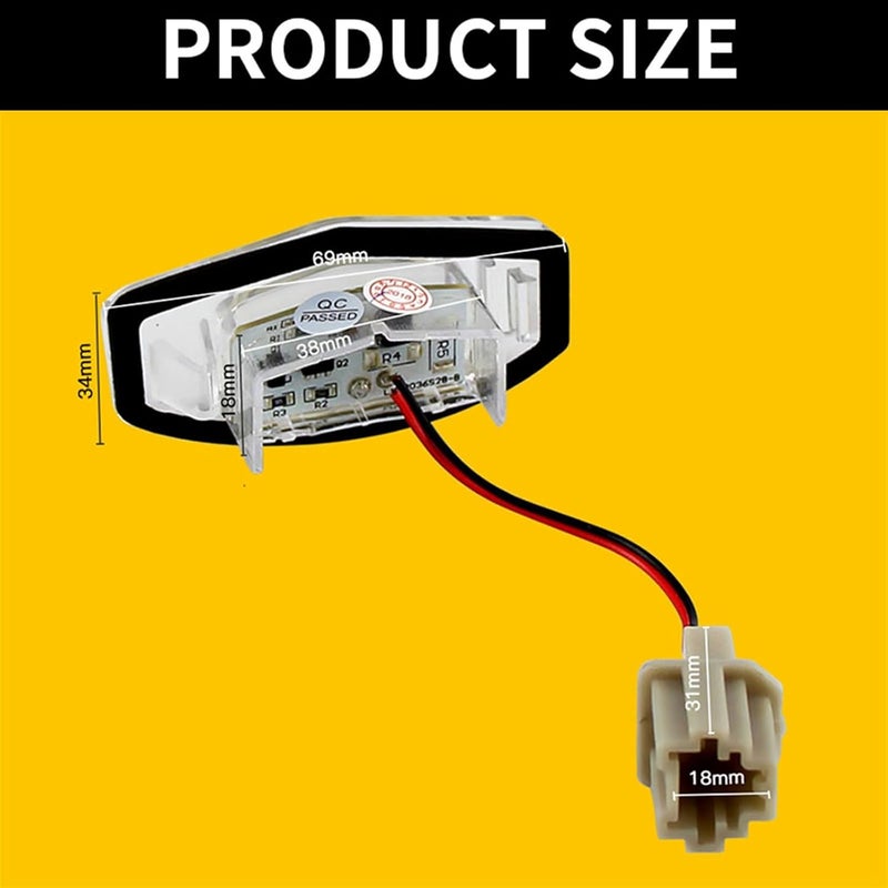DEMULAX 2pcs Canbus Error Free License Plate Light - Image 4