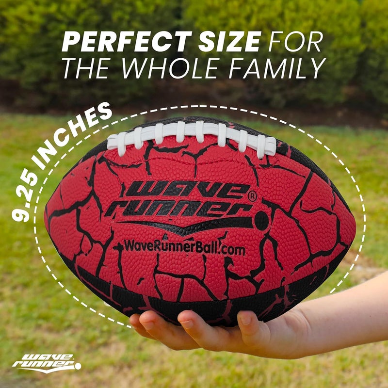WaveRunner Grip It Waterproof Junior Size Football, 9.25 Size, Durable & Double Laced, Perfect for Beach Accessories, Kids Games, Pool Toys, Outdoor Games, All-Weather Indoor & Outdoor Play - Image 3