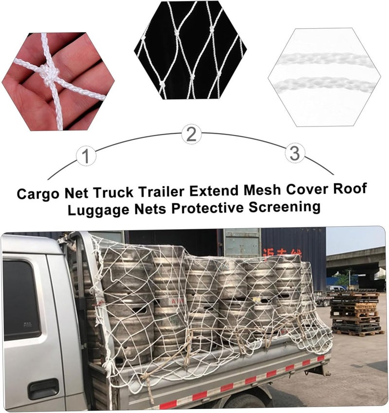 FAVOMOTO Cargo Net Trailer Cover Heavy Duty Mesh Luggage Secure Net for Trucks Trailers and and Protective Screening for Cargo Transport - Image 4