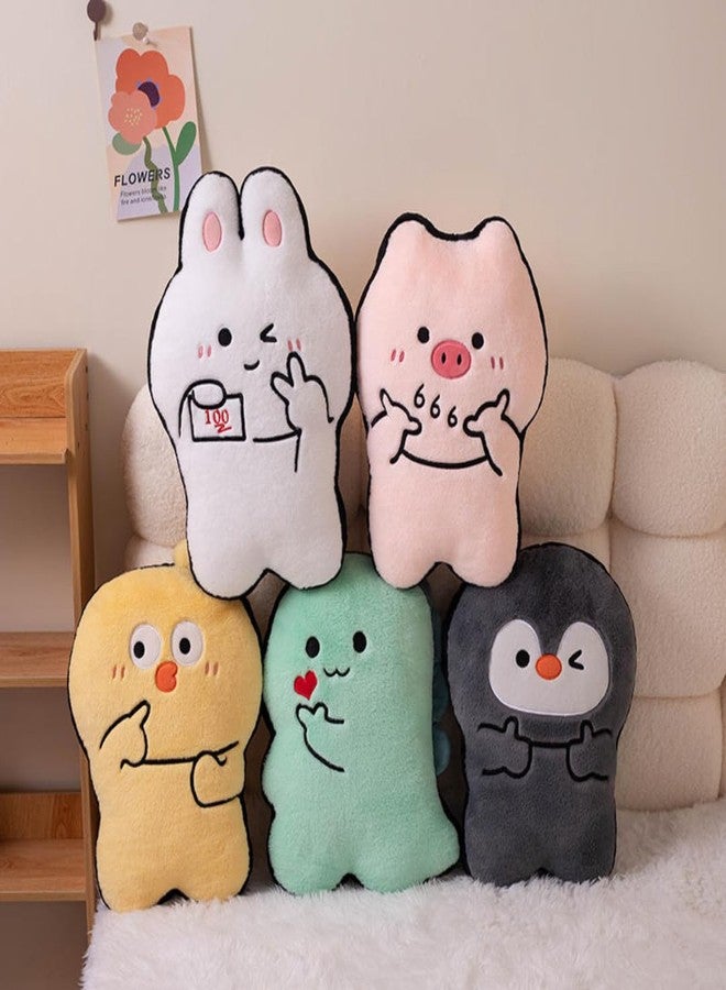 TechMax Solution Cute Girly Heart Chicken Plush Pillow Soft Kawaii Cushion Toy for Kids Gift Bedroom Decor - Image 2