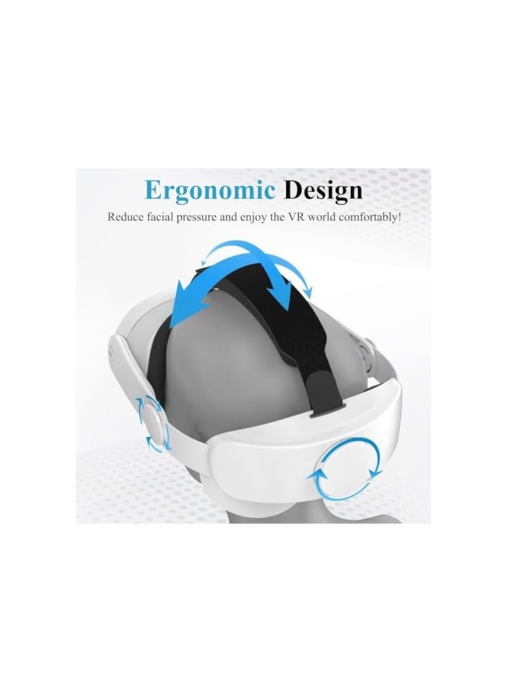 erorex Head Strap for  Quest 3, Elite Strap Replacement for Enhanced Comfort, Reduce Facial Pressure, Ergonomic Adjustable - Image 3