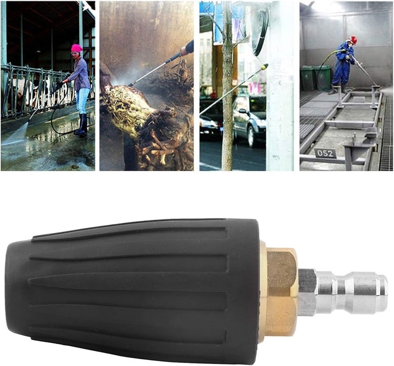 045 Hole Pressure Washer Nozzle 3600 Psi Adjustable Rotating Spray For Driveways Sidewalks - Image 4