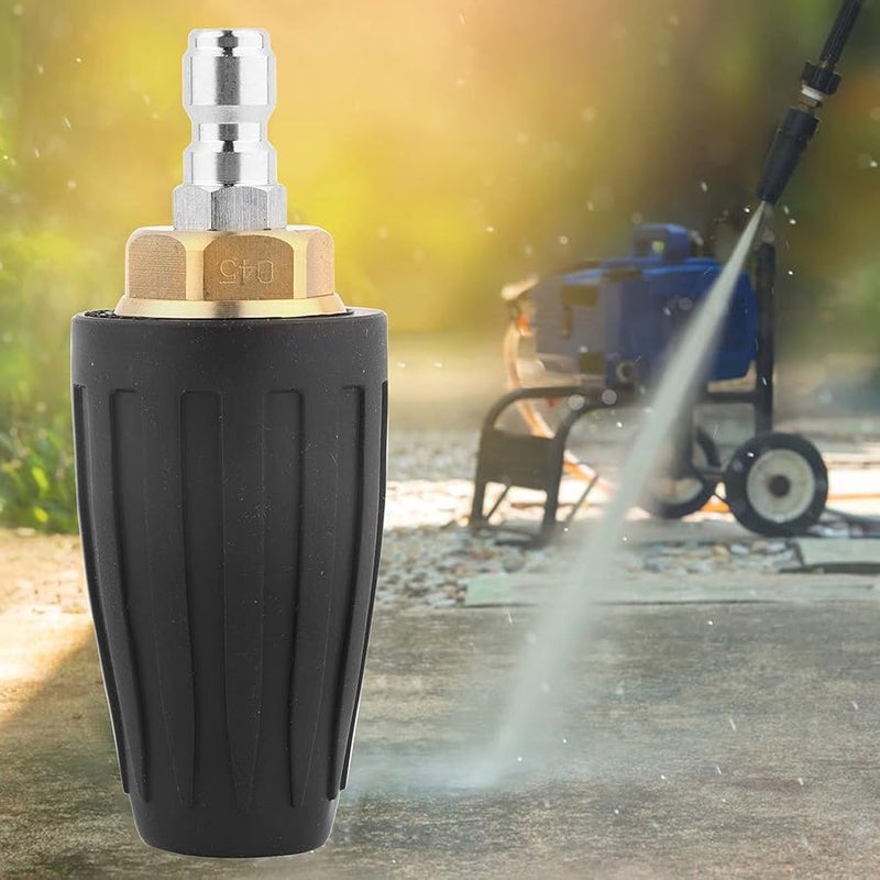 045 Hole Pressure Washer Nozzle 3600 Psi Adjustable Rotating Spray For Driveways Sidewalks - Image 3