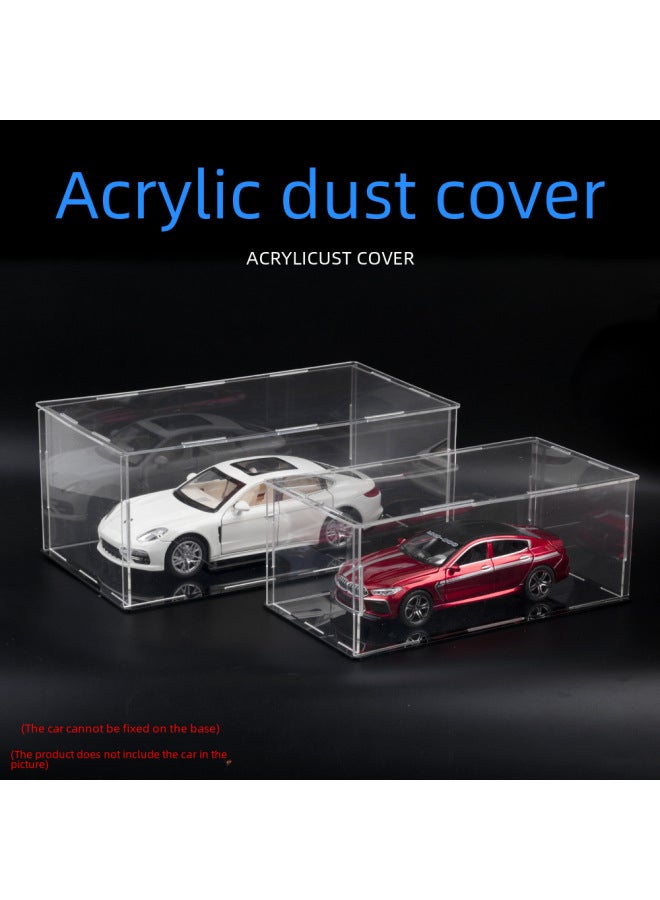 Realistic Alloy Car Model Acrylic Dustproof Cover Children's Boys Toy Car Display Storage Box Vehicle Model Simulation-Color:Transparent 1:18 Assembled Dustproof Box - Image 3