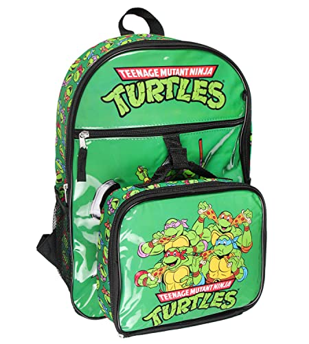INTIMO Nickelodeon Teenage Mutant Ninja Turtles Team Leonardo Raphael Donatello Michelangelo 5 PC Backpack Lunch box Water Bottle - Image 3
