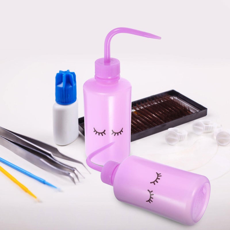 2Pcs 250ml Eyelash Extension Cleaning Wash Bottles With Curved Nozzle For Beauty Use - Image 4