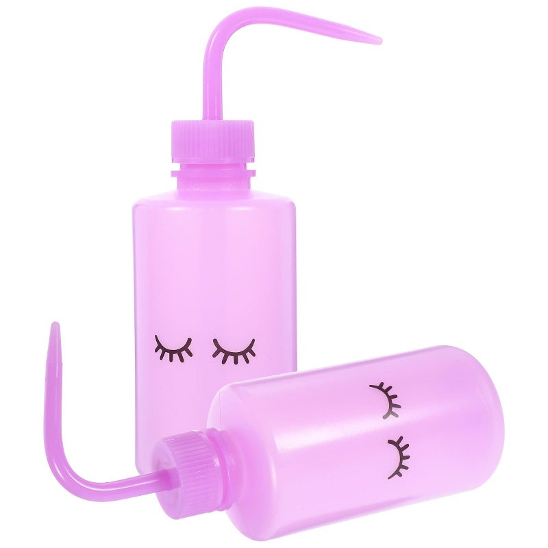 2Pcs 250ml Eyelash Extension Cleaning Wash Bottles With Curved Nozzle For Beauty Use - Image 2
