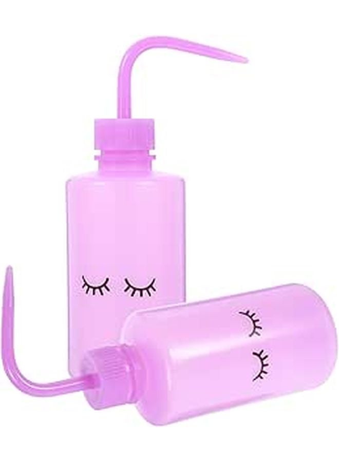 2Pcs 250ml Eyelash Extension Cleaning Wash Bottles With Curved Nozzle For Beauty Use - Image 1