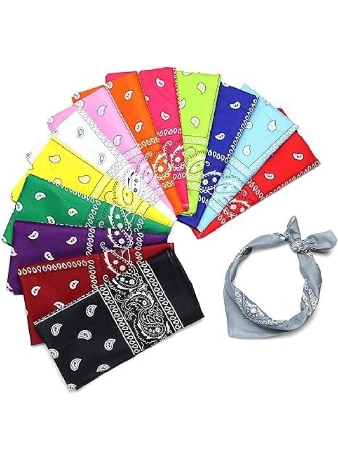 Black Bandana – Multipurpose Head Scarf, Neck Wrap, Face Cover & Handkerchief – Unisex - Image 2