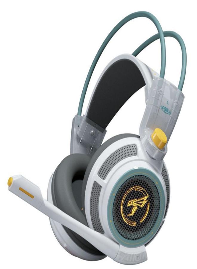 SOMIC G941 USB 7.1 Channel Gaming Headset with 4D Vibration Sound Effect 40mm Driver Unit Wired Controller LED Light White - Image 2