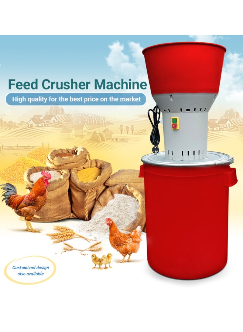 ARTC Multifunction Electric Mill Grinder & Feed Crusher – 25kg Capacity Grain Mill for Cereals, Rice, Corn, Rye, Oats, Barley & Animal Feed | Adjustable Grinding Grades, Collection Bucket & Multiple Colours (Red) - Image 5