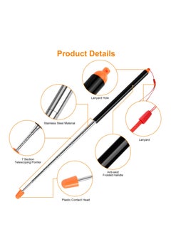 SYOSI Teachers Pointer, Retractable Pointer Stick, Handheld Pointer Stick, Teacher Pointer Stick, Telescoping Teachers Pointer, for Presentations Teaching, Lectures and Seminars Office  - Image 3