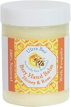 Ultra Bee Naturally Bee Beautiful 100 Natural Bzzy Hand Cream Balm with Honey Rose 100ml