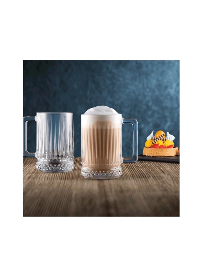 Pasabahce Elysia Coffee and Tea Mug Set of 2 Pcs – 310 ml- Turkey Made Clear - Image 2