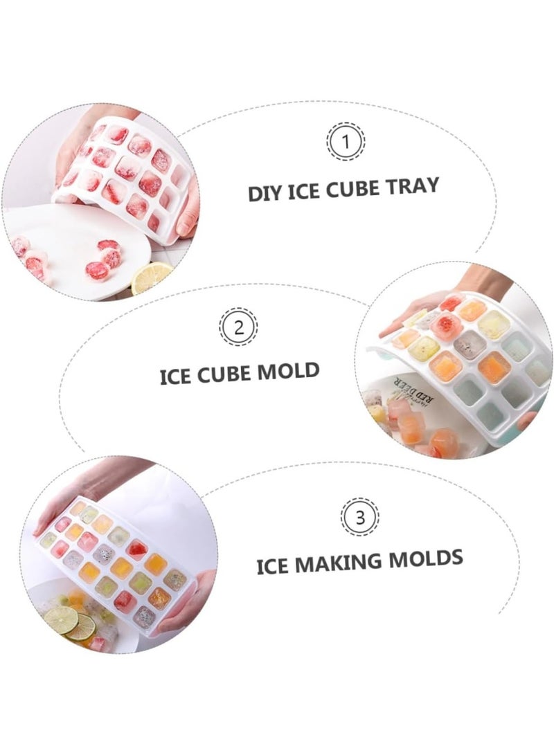 هابي هوم صينية مكعبات ثلج سيليكون 21 مكعب، صواني ثلج للمجمد متعددة الألوان، مرنة وسهلة الإخراج، قابلة للتكديس لتوفير المساحة، مثالية للمشروبات والعصائر - Image 5