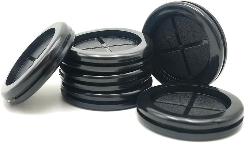 EASYEAH Store 2 Inch Rubber Grommets for Wiring, 1-5/8 in ID, Double-Sided Rubber Plugs for Round Holes, Firewall Grommet Automotive, Wire Cable Grommets for Metal Electric Box, 6 Pcs 42×50 mm, Black - Image 1