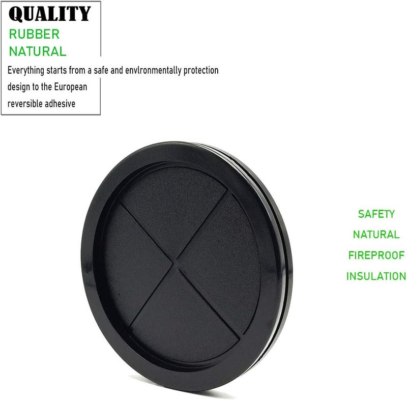 EASYEAH Store 2 Inch Rubber Grommets for Wiring, 1-5/8 in ID, Double-Sided Rubber Plugs for Round Holes, Firewall Grommet Automotive, Wire Cable Grommets for Metal Electric Box, 6 Pcs 42×50 mm, Black - Image 5
