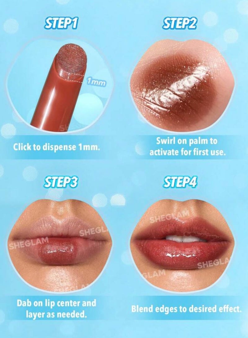 SHEGLAM Pout-Perfect Shimmer Lip Plumper-Violet Fizz Violet Fizz - Image 5