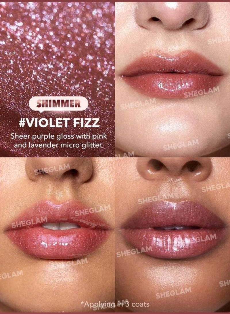 SHEGLAM Pout-Perfect Shimmer Lip Plumper-Violet Fizz Violet Fizz - Image 2