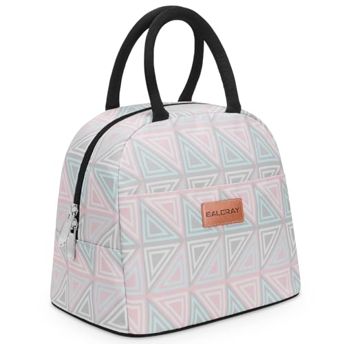BALORAY Lunch Bag for Women Men Insulated Lunch Box for Adult Reusable Lunch Tote Bag for Work, Picnic or Travel (Triangle, M) - Image 1