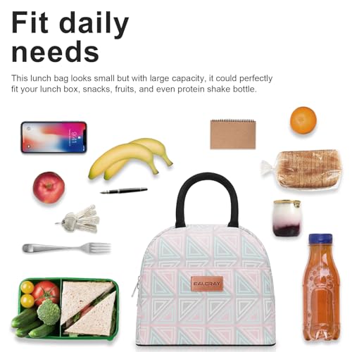 BALORAY Lunch Bag for Women Men Insulated Lunch Box for Adult Reusable Lunch Tote Bag for Work, Picnic or Travel (Triangle, M) - Image 5