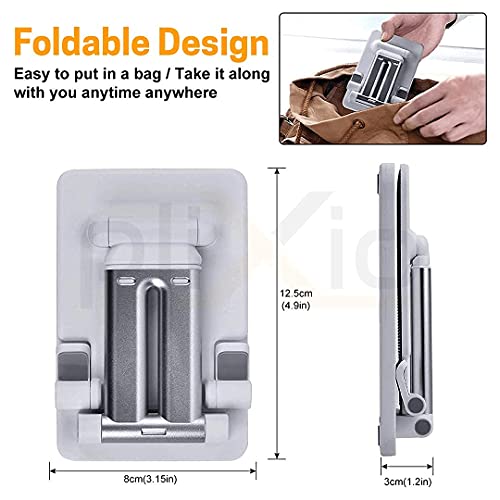 HOLD UP Mobile Holder Stand for Table, Mobile Holder, Adjustable & Foldable Mobile Stand, Aluminum Stand Holder for Mobile Phone and Tablets (Up to 9) Inches - White - Image 4