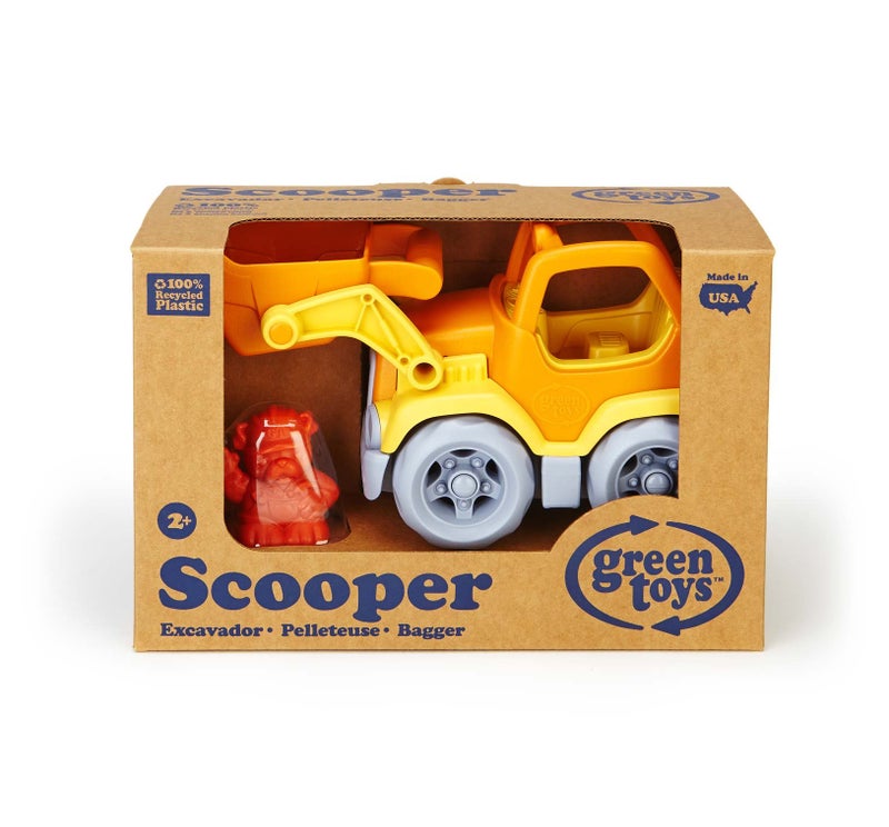Green Toys Scooper Construction Truck, Yellow/Orange - Image 2