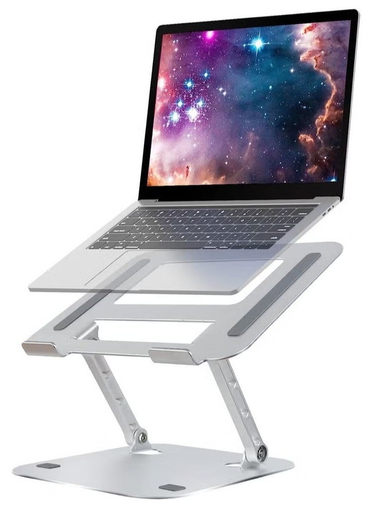 GENNEXT Laptop Stands,Multi-Angle Adjustable Laptop Holder Stand for Desk,Aluminum Ergonomic with Heat-Vent Portable Laptop Riser Holder Stand Compatible with MacBook Dell, HP - Image 1