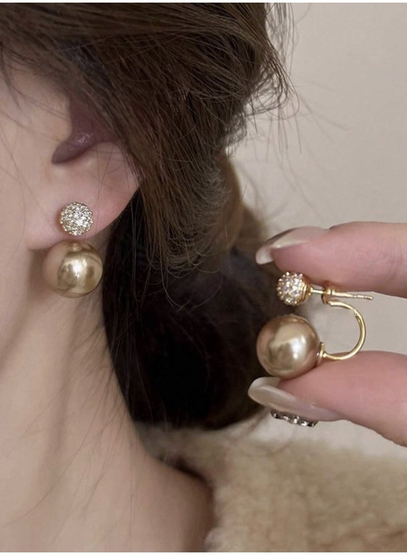 ڤيا أقراط لؤلؤية فاخرة بتصميم أنيق للنساء فاخرة - Image 1