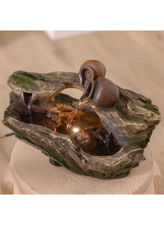 DANUBE HOME Verona Fountain Made of Polyresin Natural Flowing Water Meditation Modern Design Zen Water Falls Decor For Home Office | Decorative Outdoor Fountain Floor Standing Design Outdoor Decor For Garden Patio Backyard  - Image 1