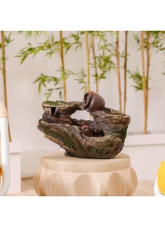 DANUBE HOME Verona Fountain Made of Polyresin Natural Flowing Water Meditation Modern Design Zen Water Falls Decor For Home Office | Decorative Outdoor Fountain Floor Standing Design Outdoor Decor For Garden Patio Backyard  - Image 4