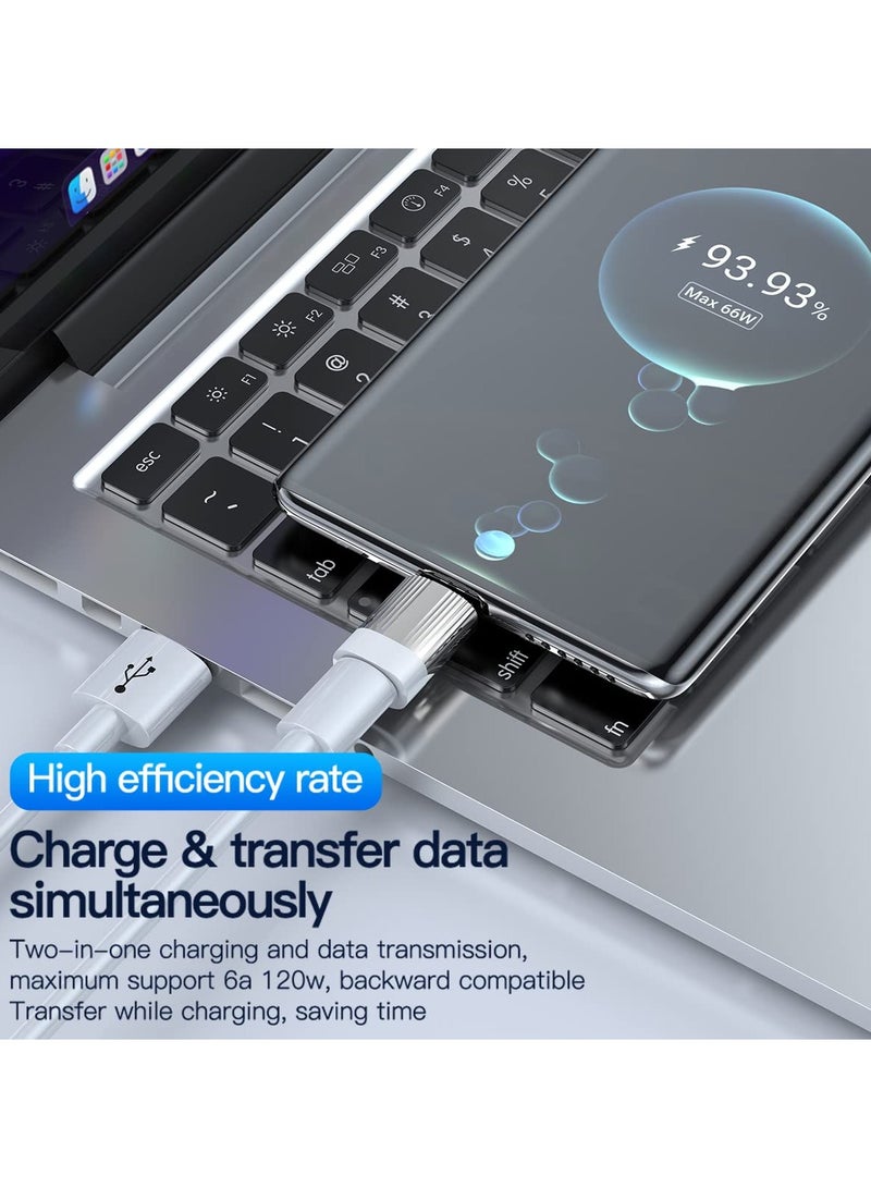 KASTWAVE 2 Pack USB C Magnetic Adapter USB PD 120W Quick Charge 480Mb/s Data Transfer USB-C Mobile Phone Type C Connector Compatible with Mobile Phone Laptops Tablets and Notebook Computers - Image 3