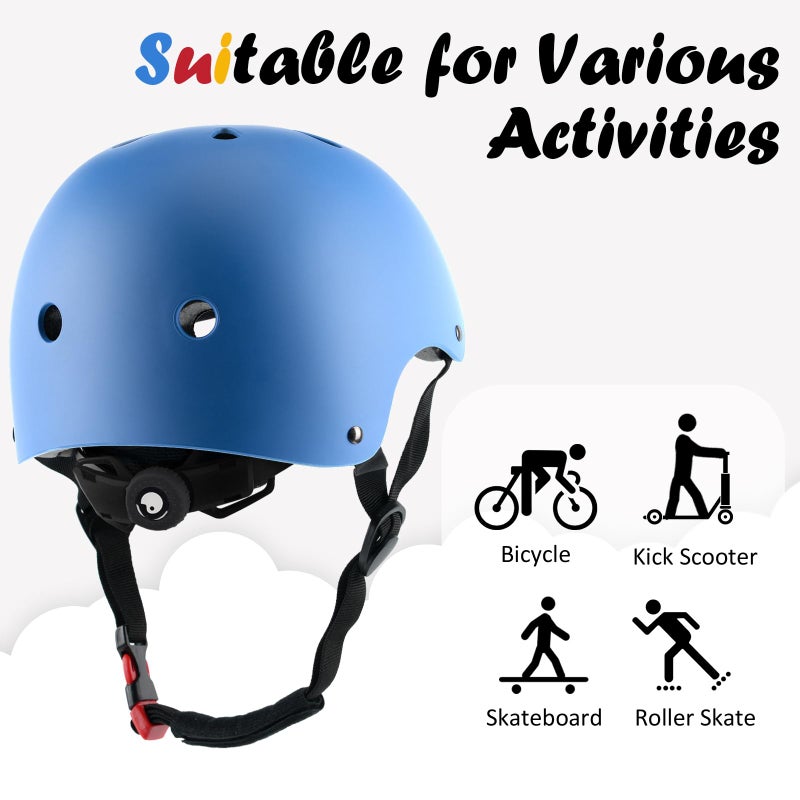Ouwoer Kids Bike Helmet, Adjustable and Multi-Sport, from Toddler to Youth, 3 Sizes (Blue) - Image 4