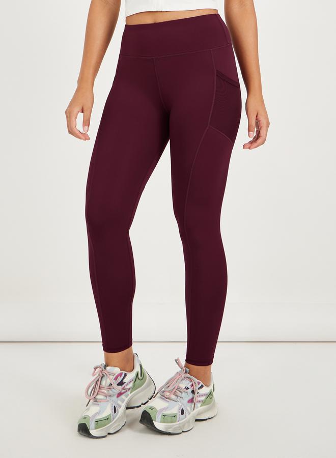 Styli Side Mesh Pocket Broad Waistband Leggings - Image 5