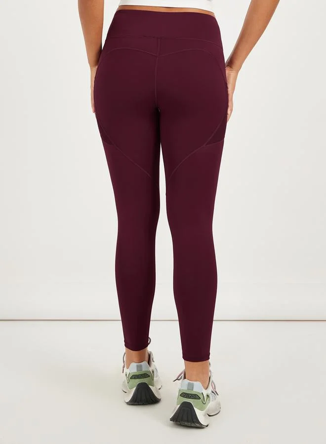 Styli Styli Side Mesh Pocket Broad Waistband Leggings