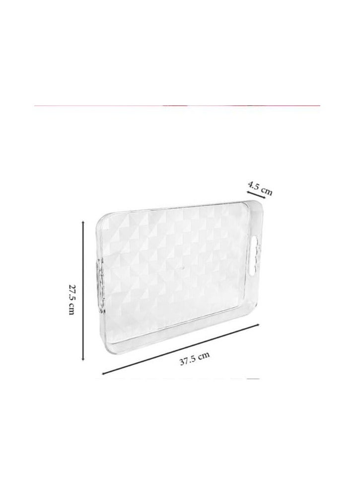 Acrylic serving tray with handle - Image 3
