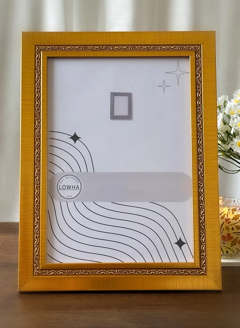 LOWHA Ornate Tabletop Picture Photo Frame with MDF Backing Includes Built-in Stand and Acrylic Front