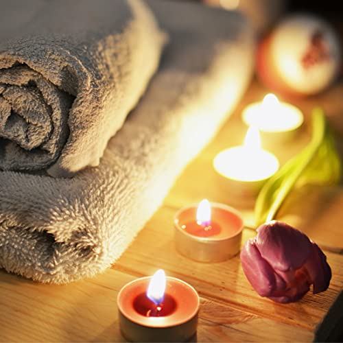 FUNHOKO Tea Lights Candles - 12 Pack Pink Tealights Candle Scented Rose Small Candle for Home, Holiday, Wedding & Party,Dinner Table, Halloween Christmas and Holiday (Pink Rose) - Image 4